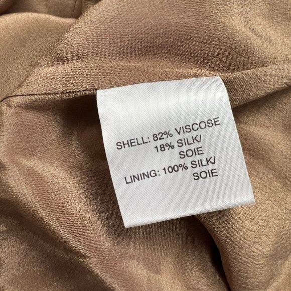 Vintage Tan Velvet Blazer with Floral Details - Picture 6 of 9